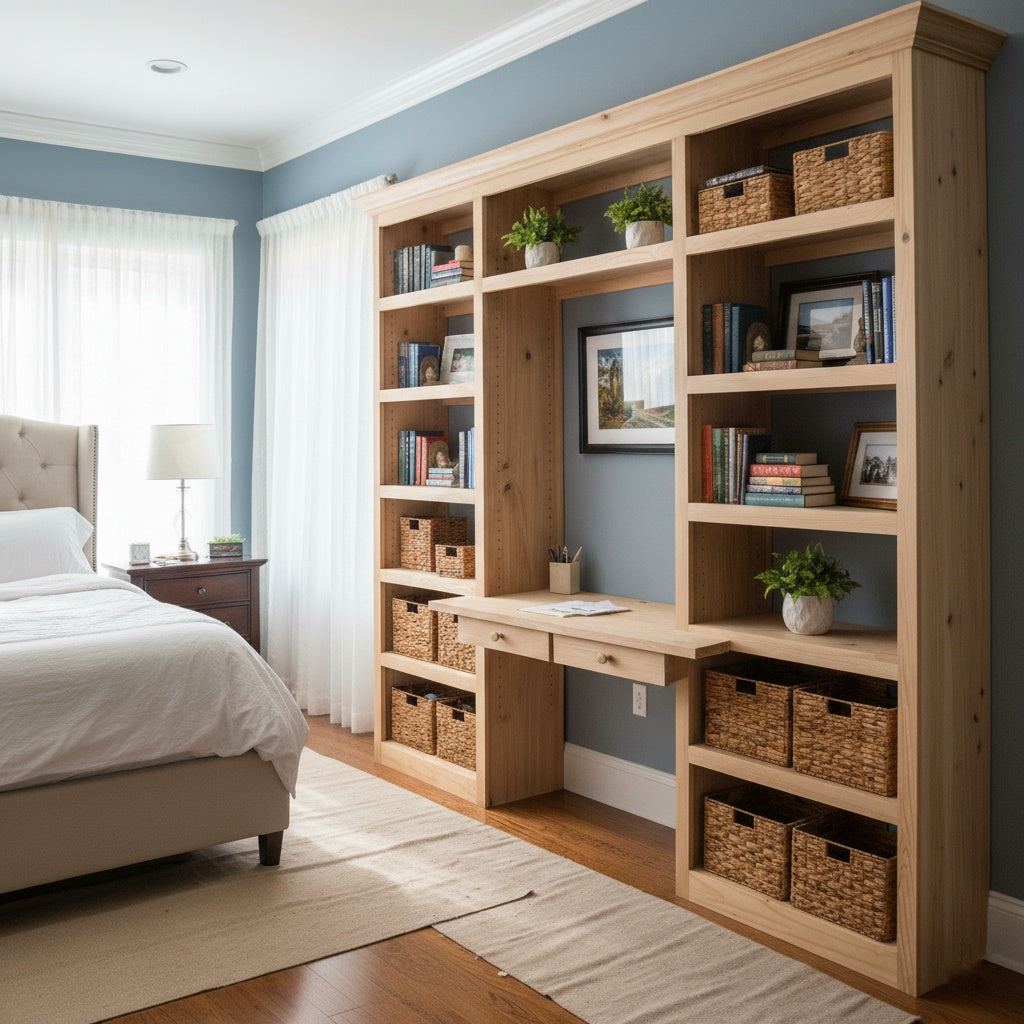Pine Bedroom Wall Unit